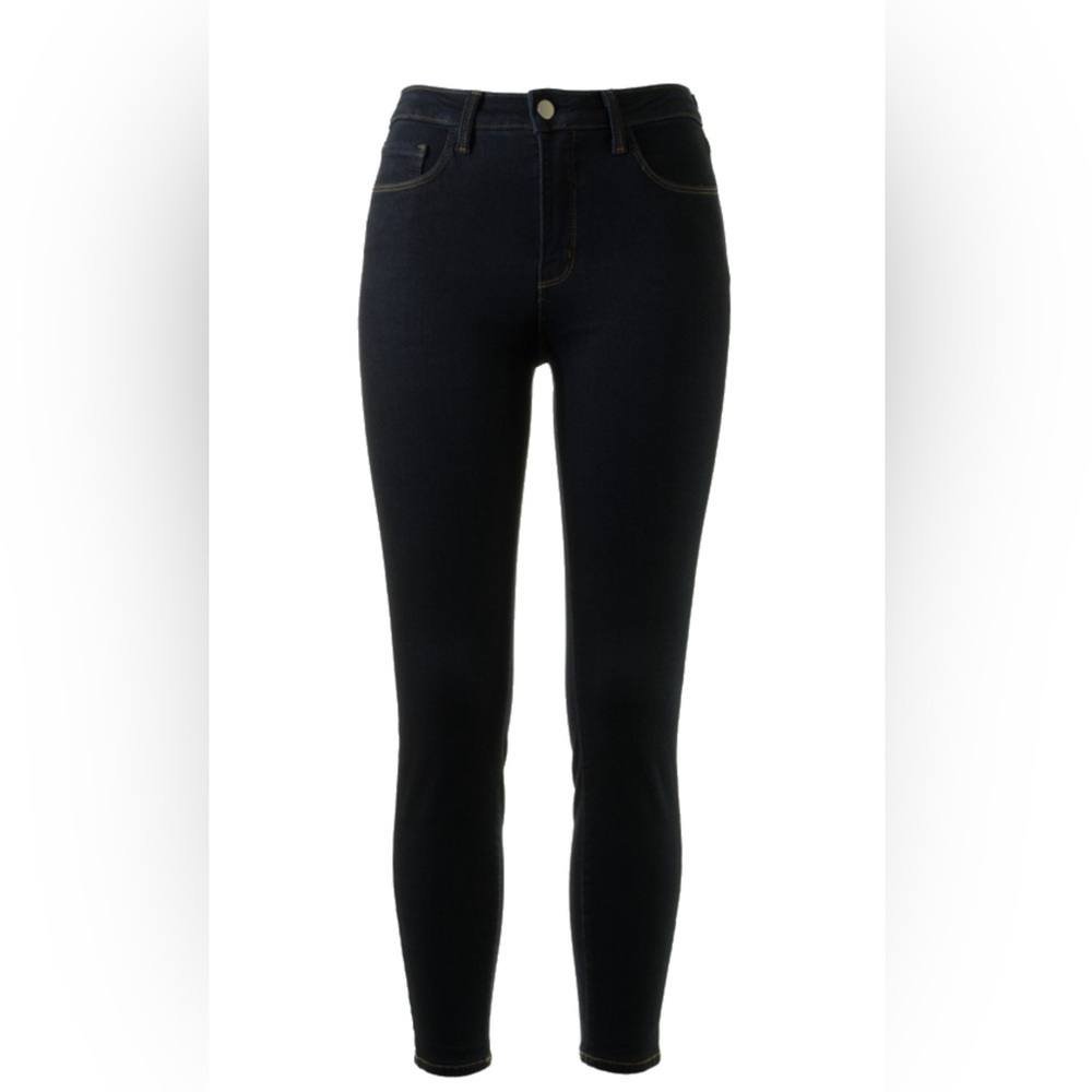 L’Agence Margot skinny cropped jeans in midnight (dark blue)